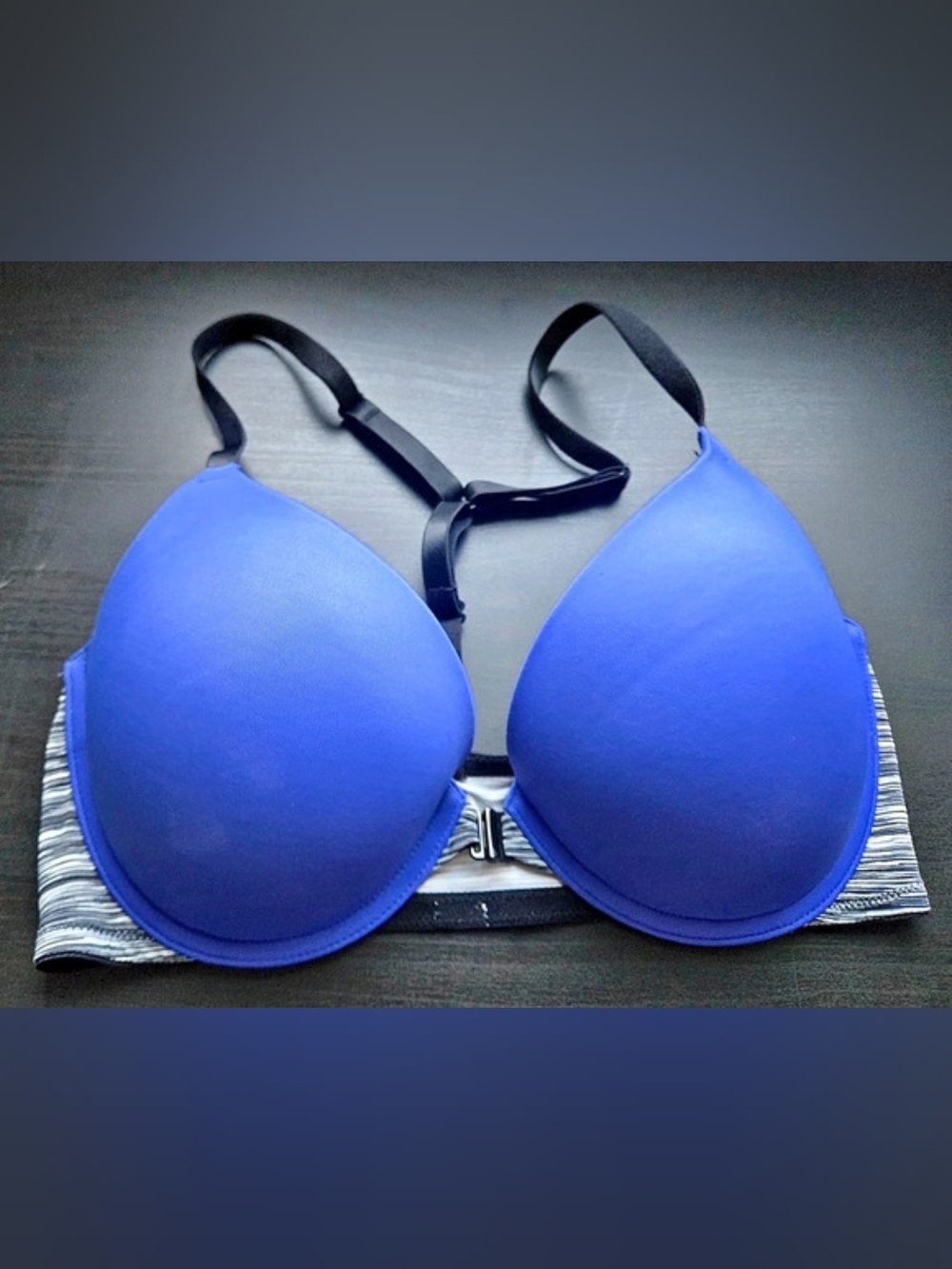 Victoria's Secret Wear Everywhere Push-Up Bra in Blue & Pink 32DD Like